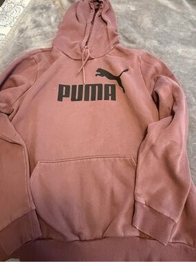 Puma Men's Rose Dusty Crewneck Hoodie with Black Logo